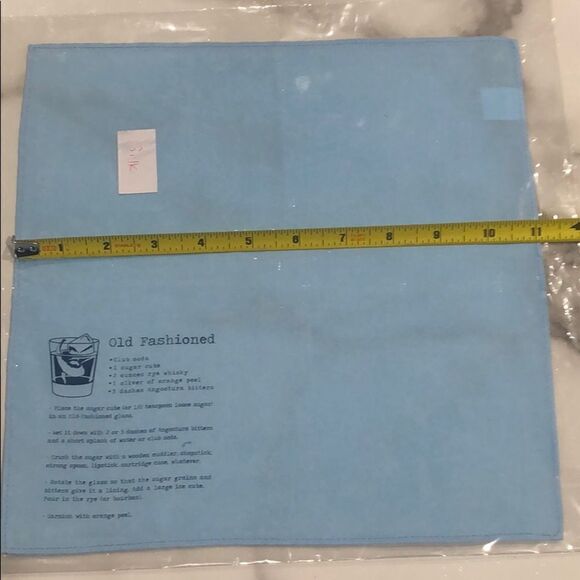 Ox & Bull Light Blue Silk Pocket Square - Picture 2 of 4